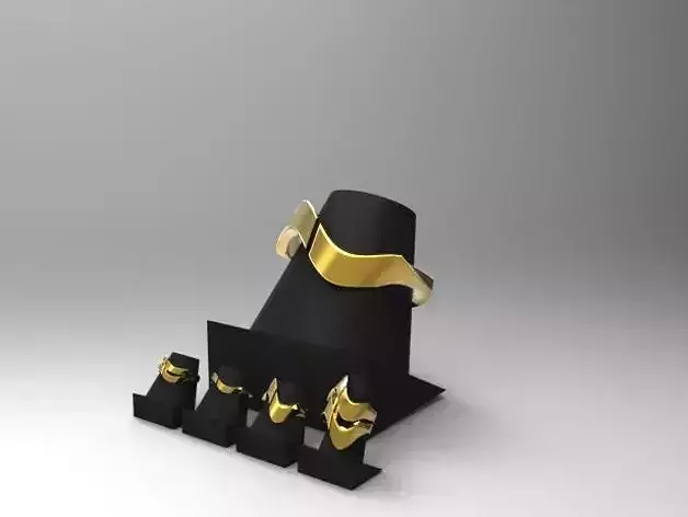 wave Ring Bracele 3D model