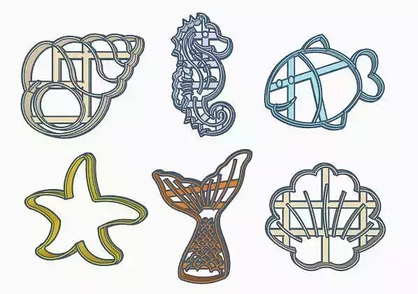 Sea Cookie Cutter Set