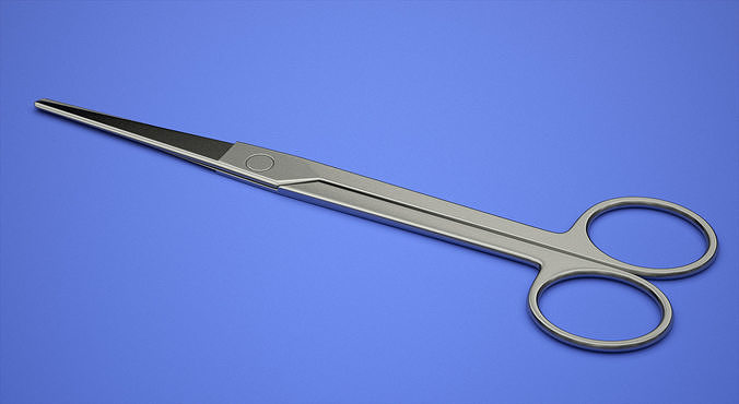Surgical scissors 3D model