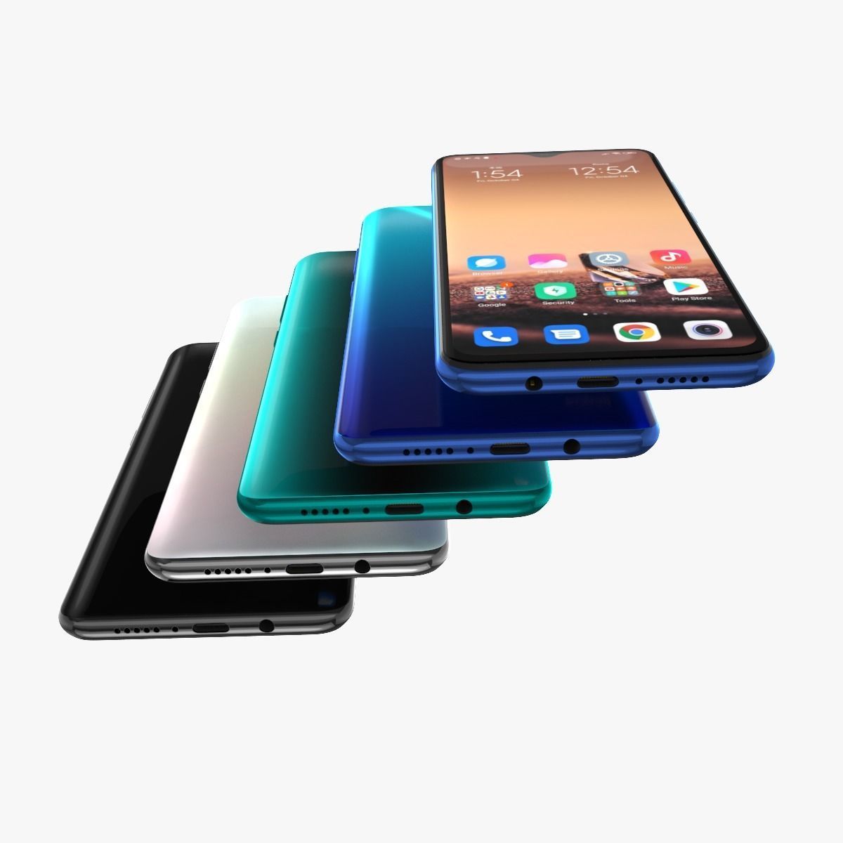 Xiaomi Redmi Note 8 Pro with 4 colors 3D model_10