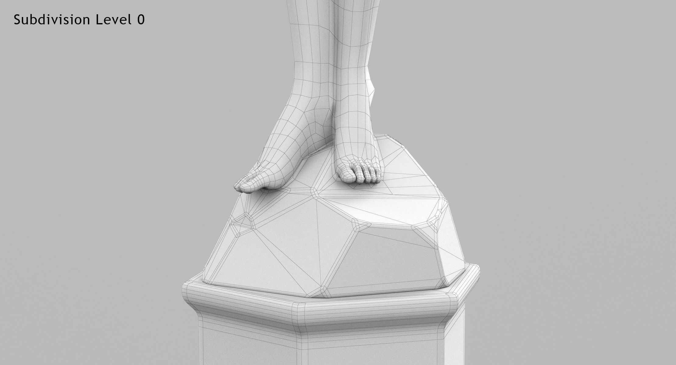 Girl Statue 3D model_13