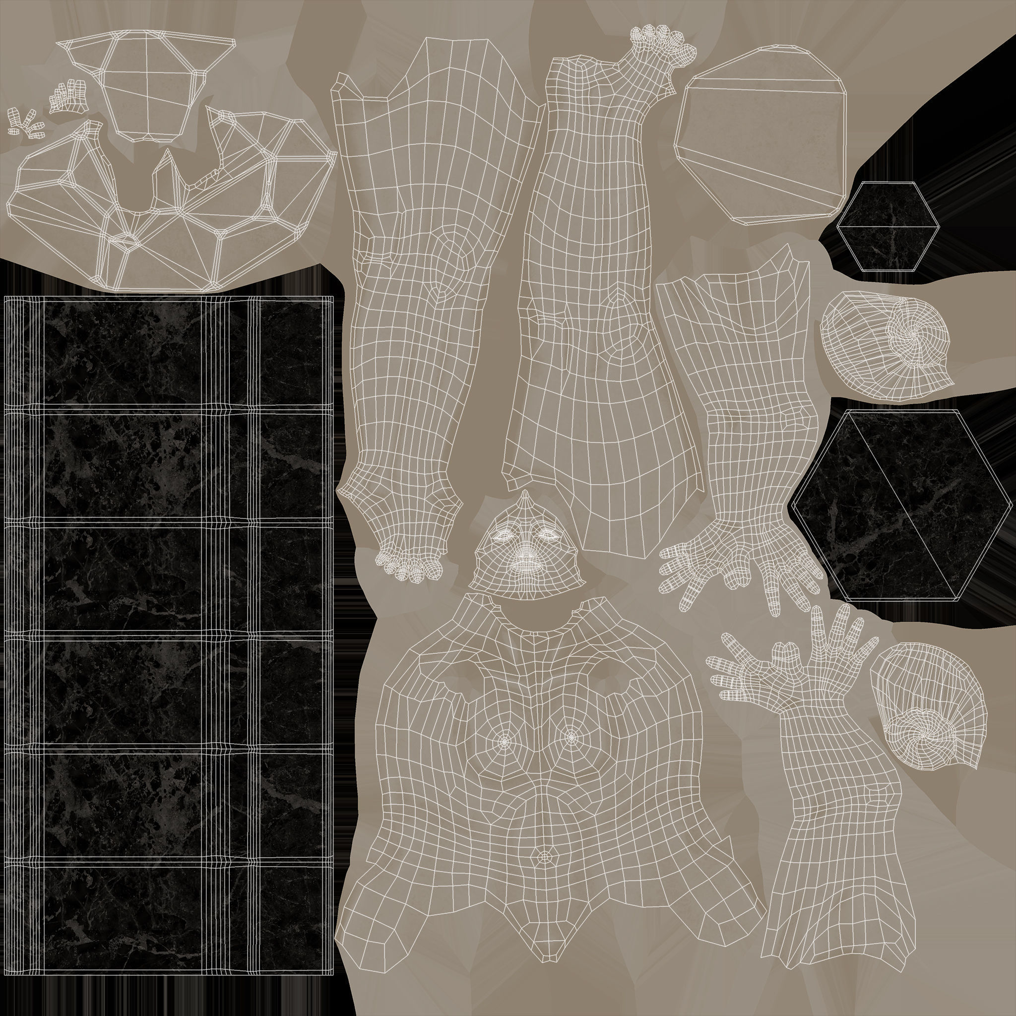 Girl Statue 3D model_22