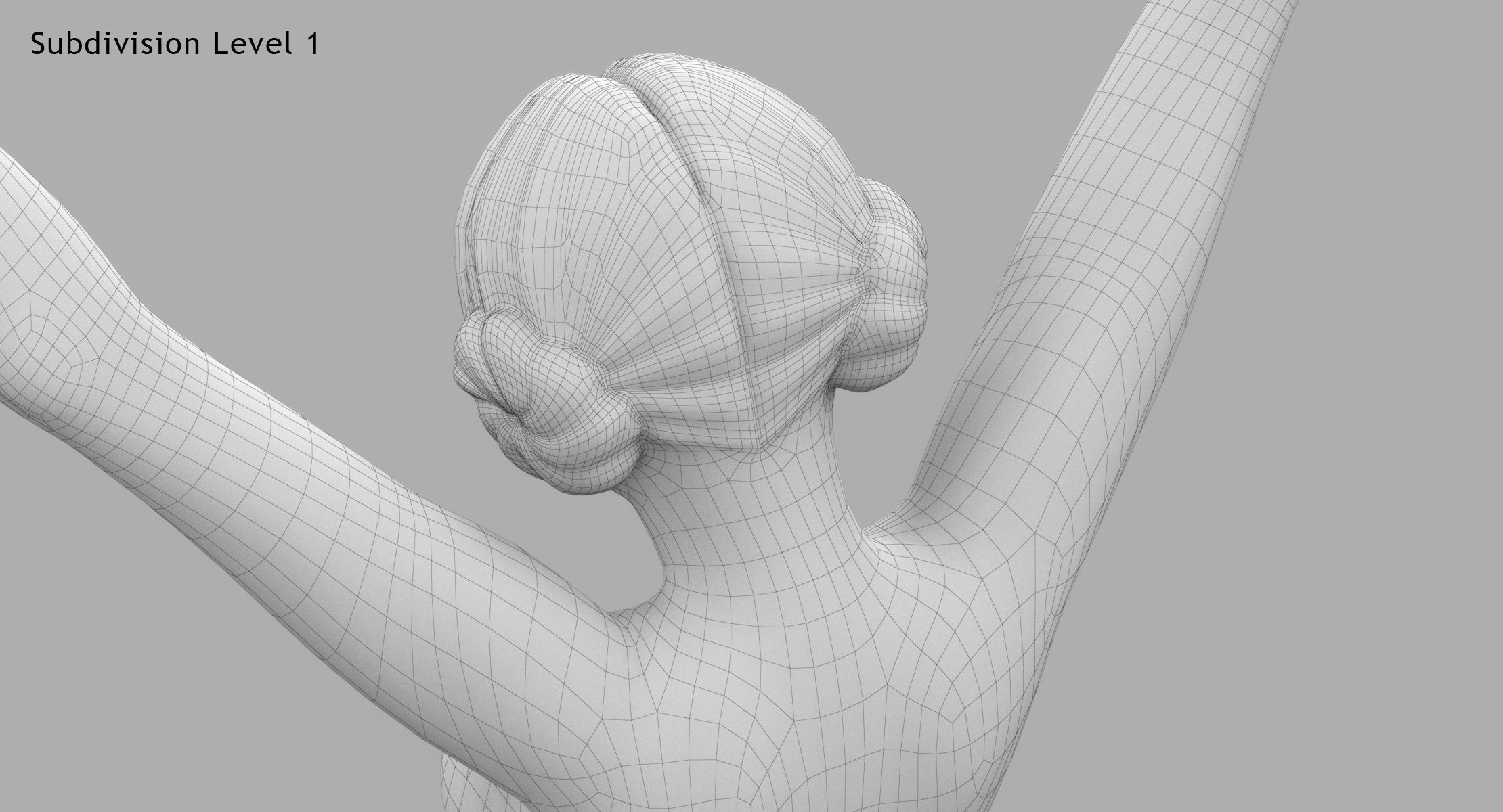 Girl Statue 3D model_19