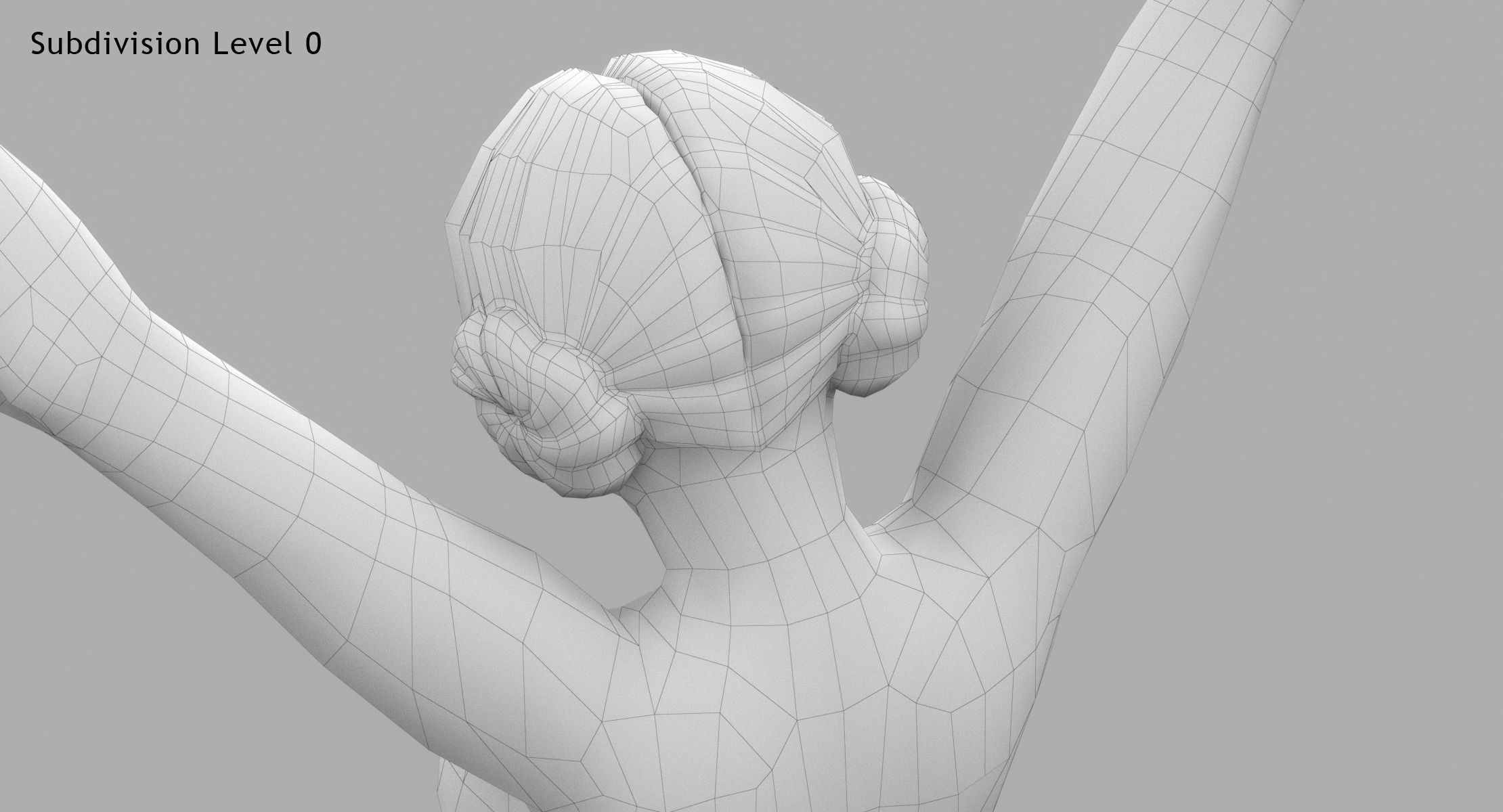 Girl Statue 3D model_12