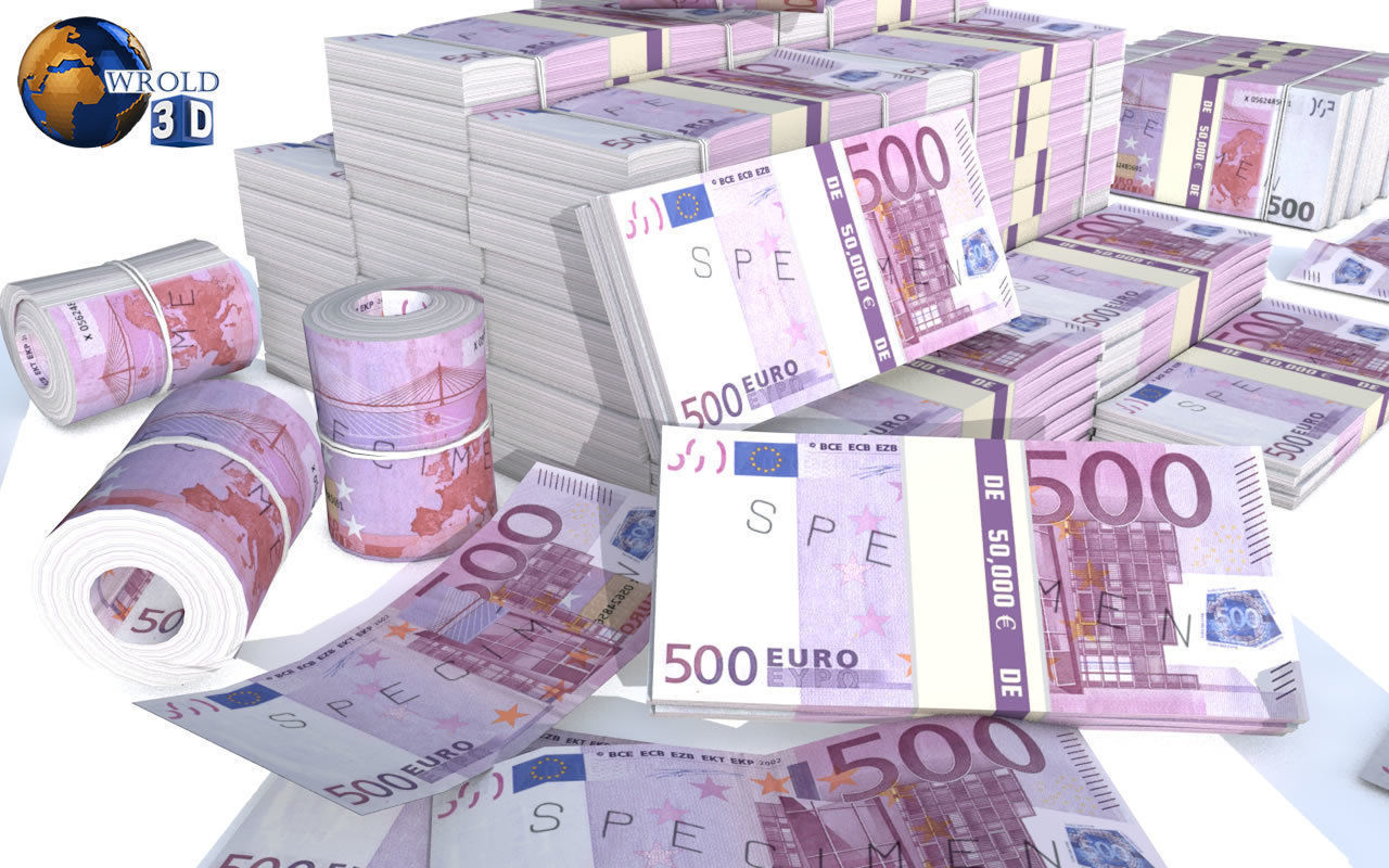 Lowpoly Money Currency Collection Pack 3d model _7