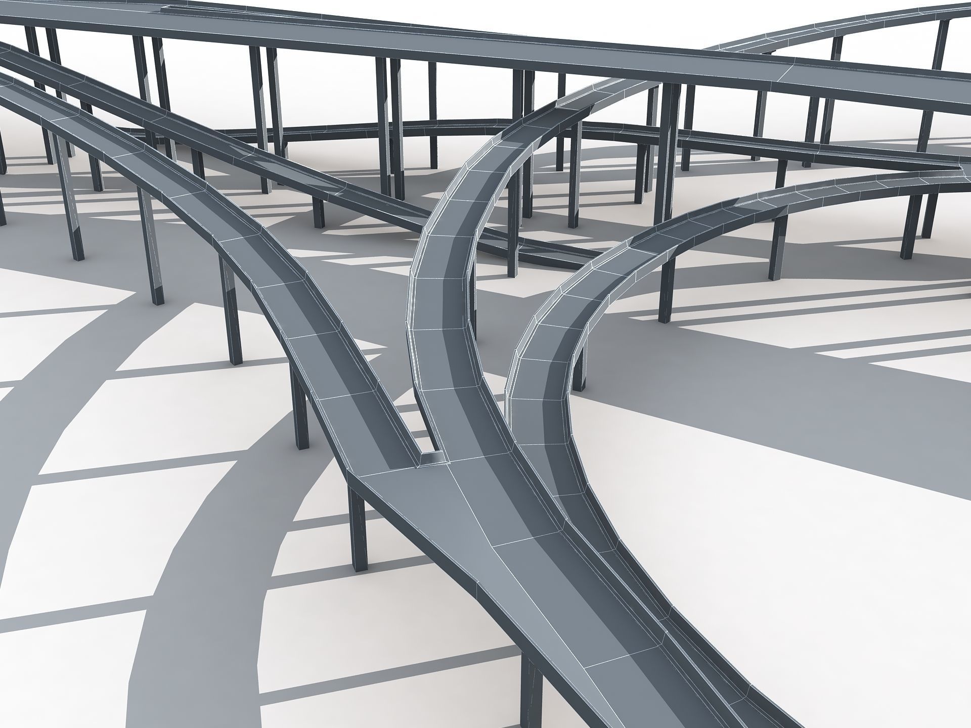 Highway Road Viaduct Flyover-08 3D model_3