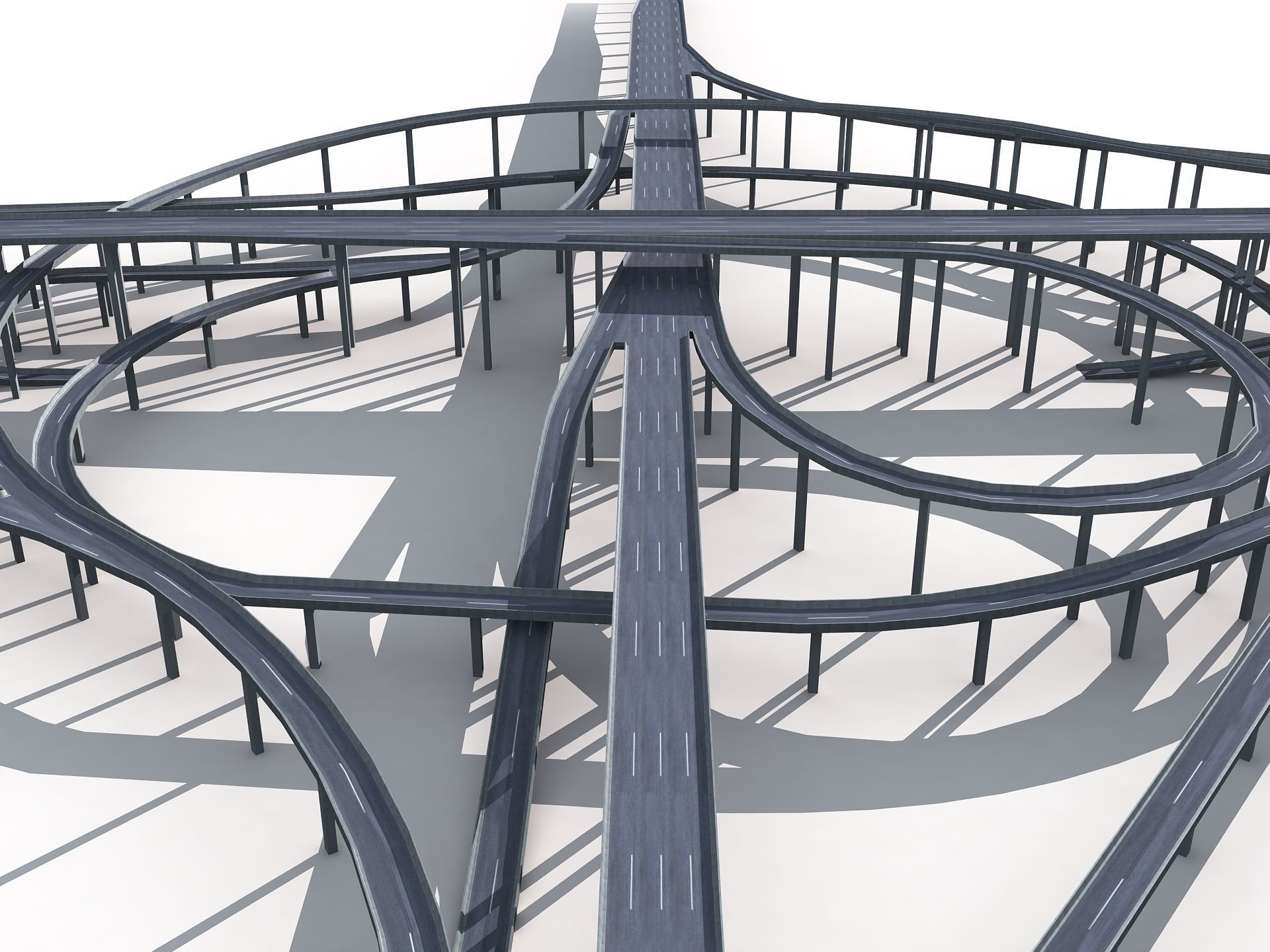Highway Road Viaduct Flyover-08 3D model_18