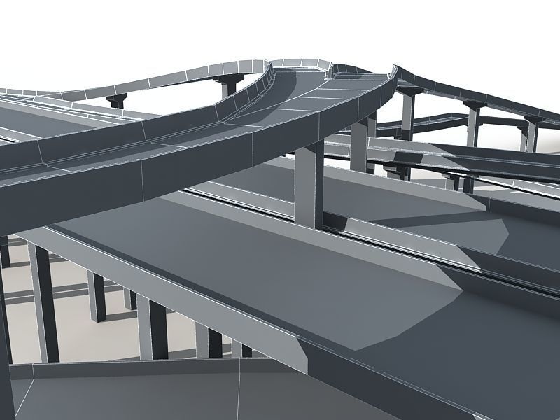 Highway Road Viaduct Flyover-09 3D model_16