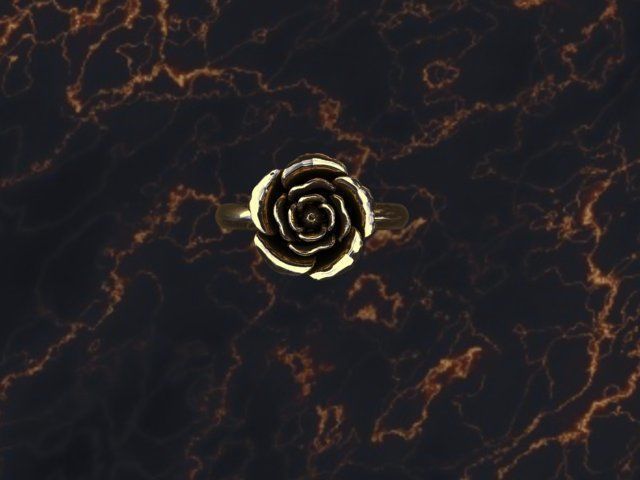 rozering gold rose ring 3D print model_6