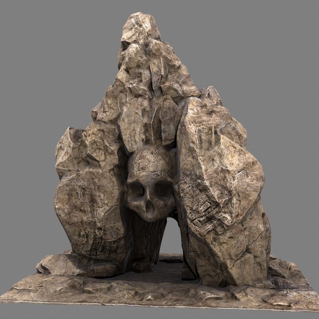 Skull Cave 3D model_3