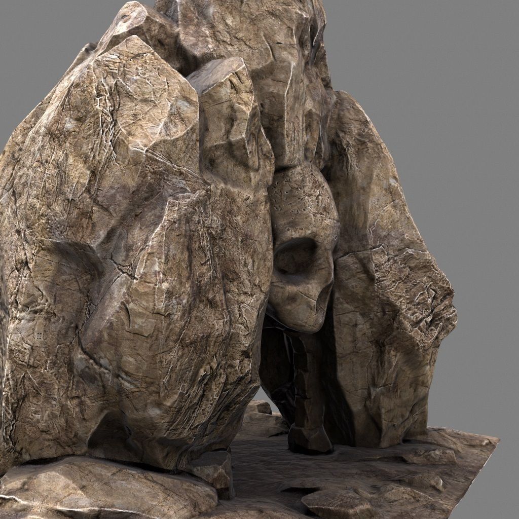 Skull Cave 3D model_12