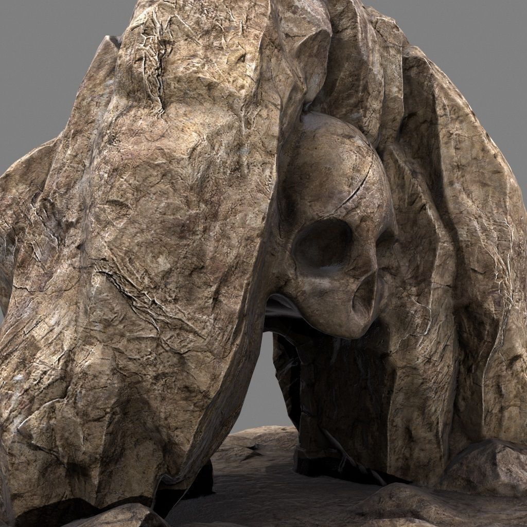 Skull Cave 3D model_4