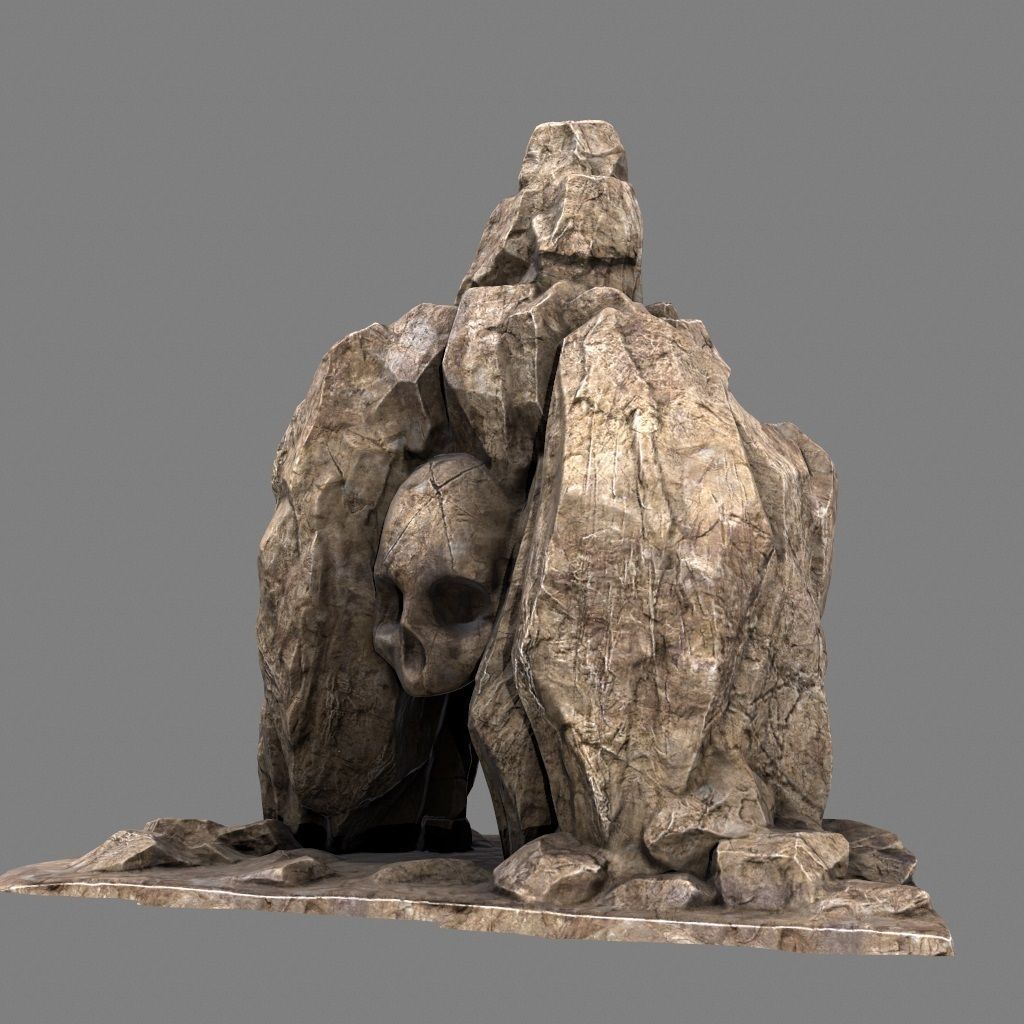 Skull Cave 3D model_9