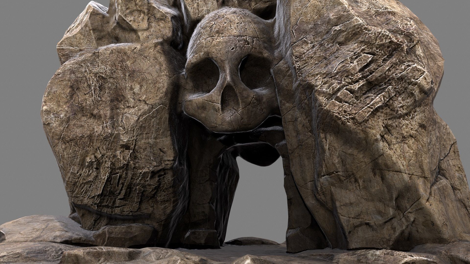 Skull Cave 3D model_2