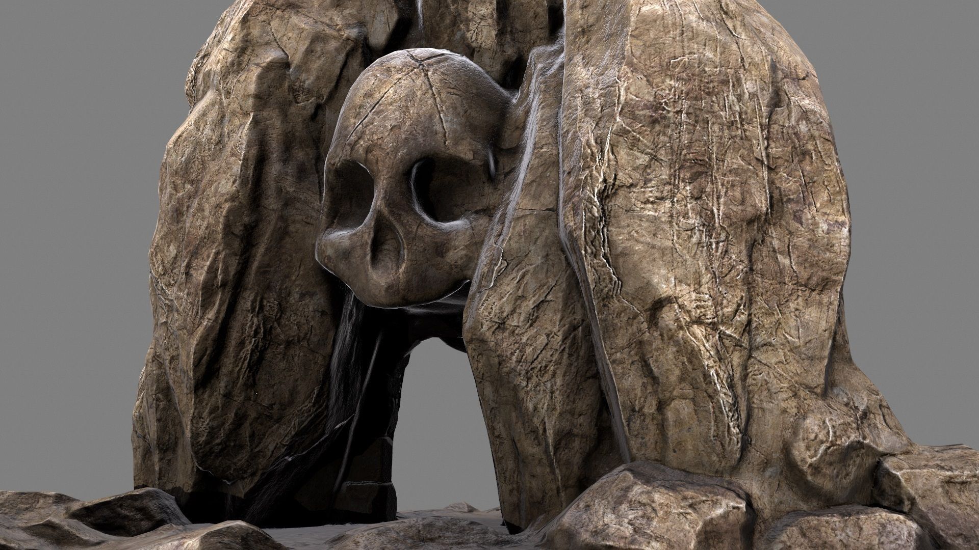 Skull Cave 3D model_10