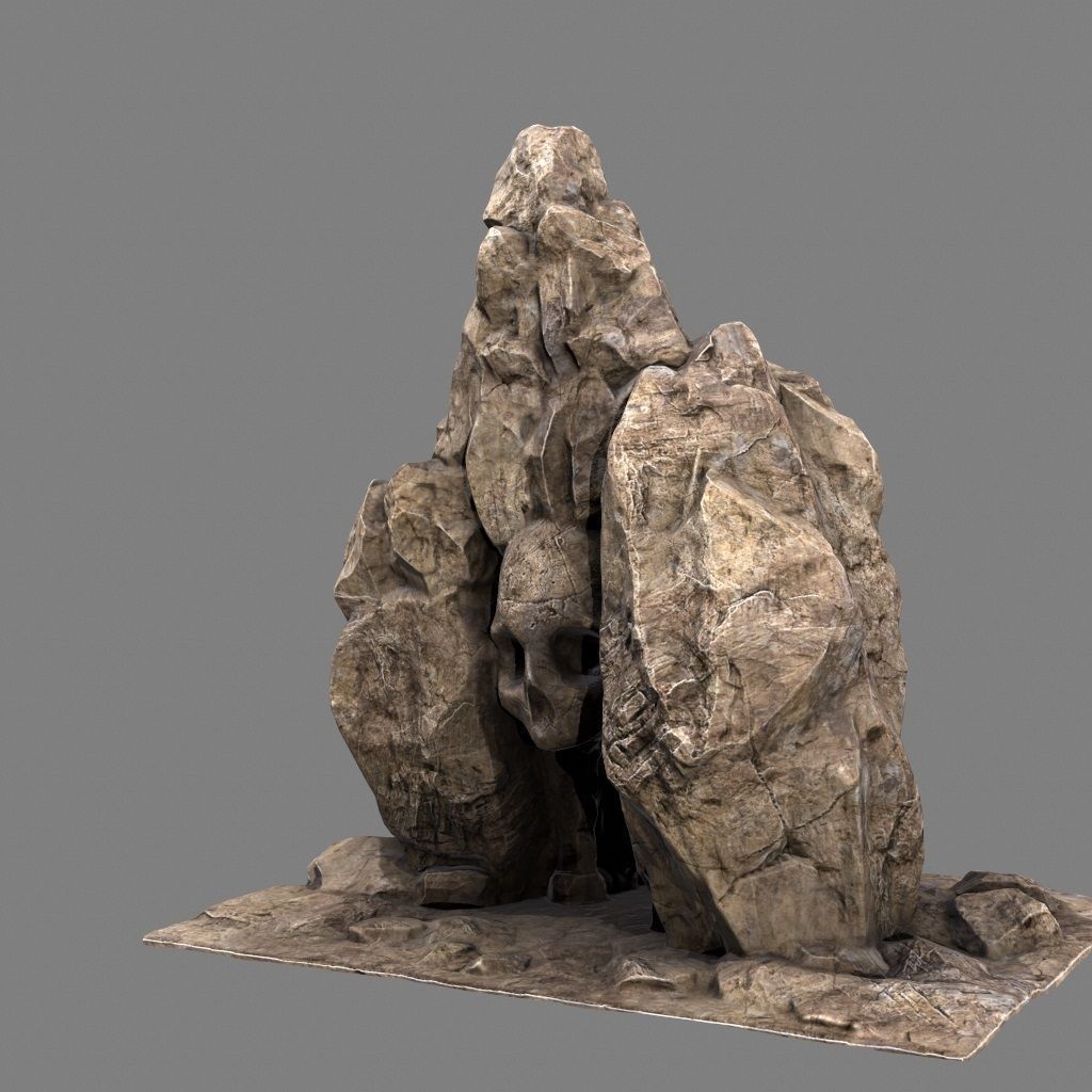Skull Cave 3D model_11