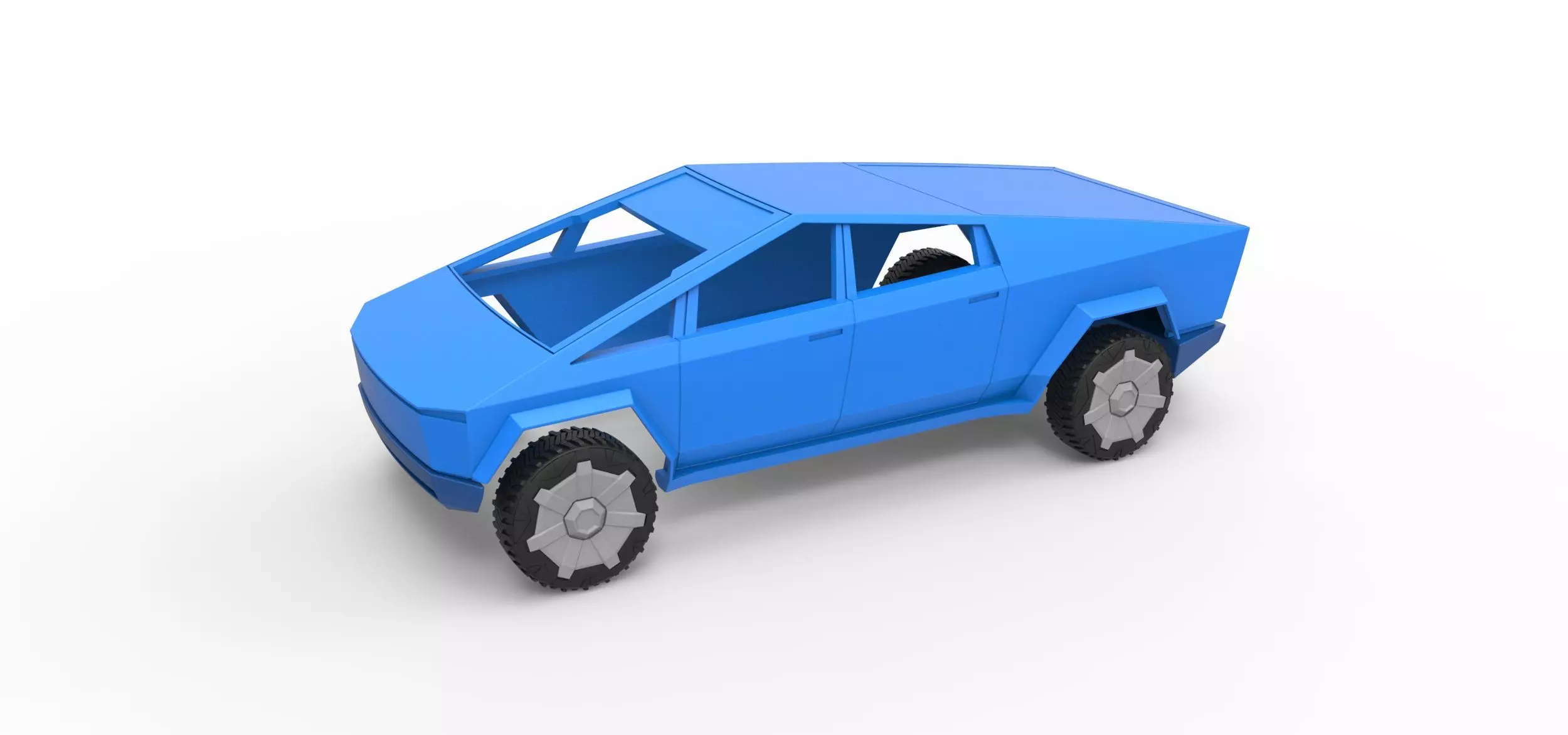 Shell and wheels Cybertruck Scale 1 to 24 3D print model