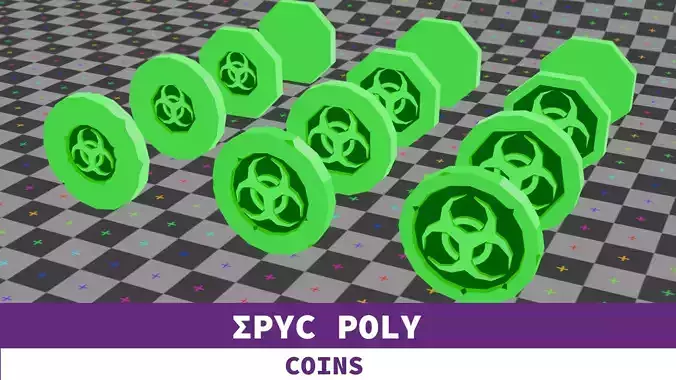 EPIC POLY - Toxic coin with LOD