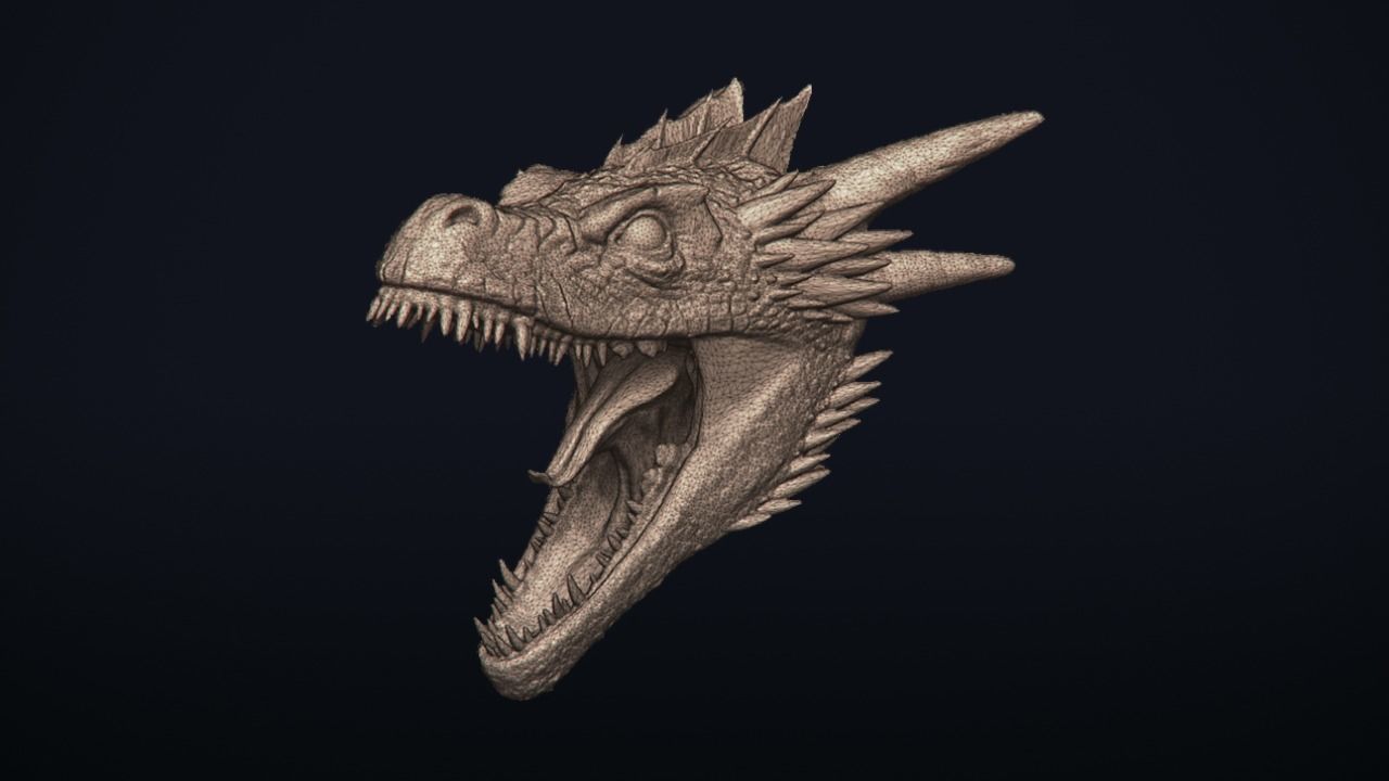 Dragon Bust - Game of Thrones - Drogon - 3D print model_28