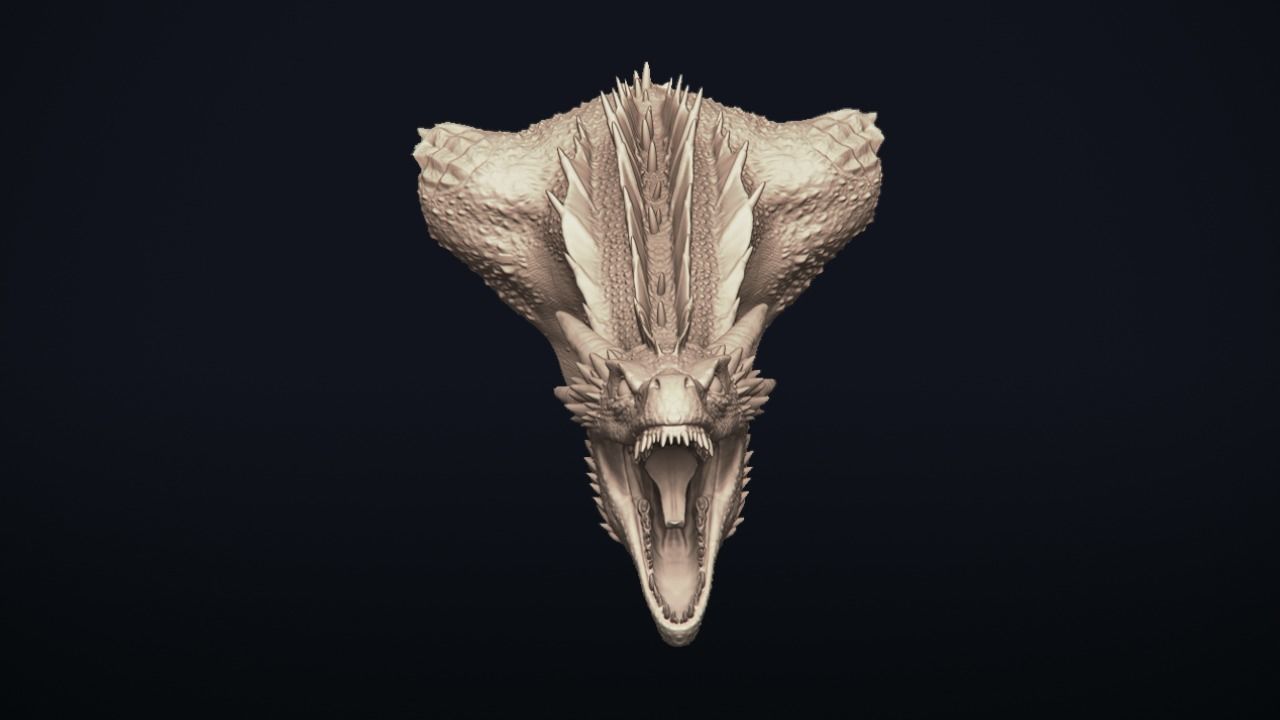 Dragon Bust - Game of Thrones - Drogon - 3D print model_16