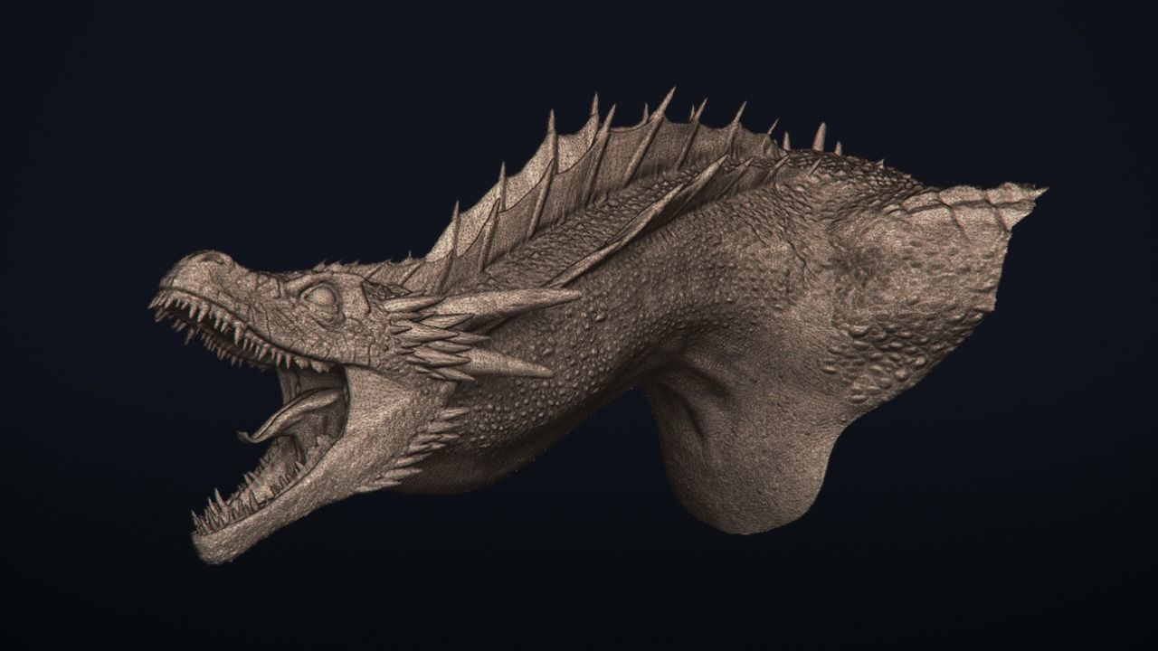 Dragon Bust - Game of Thrones - Drogon - 3D print model_27