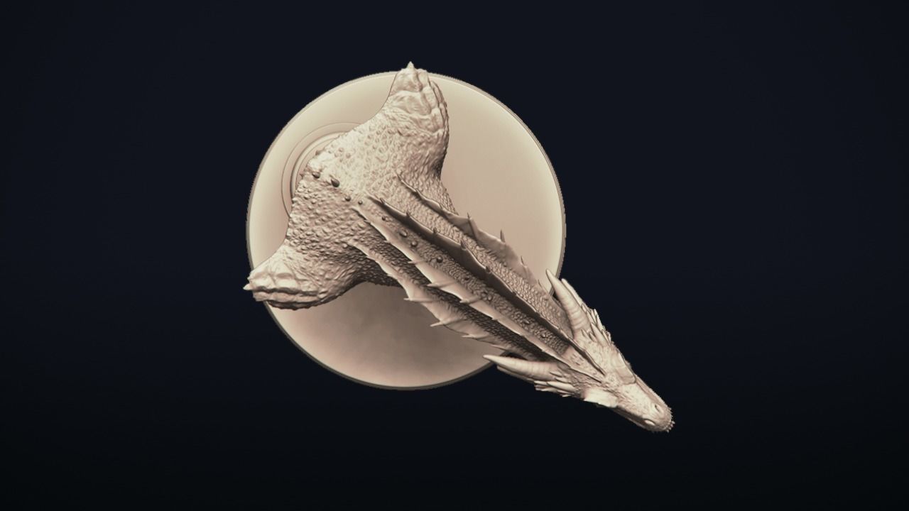 Dragon Bust - Game of Thrones - Drogon - 3D print model_12