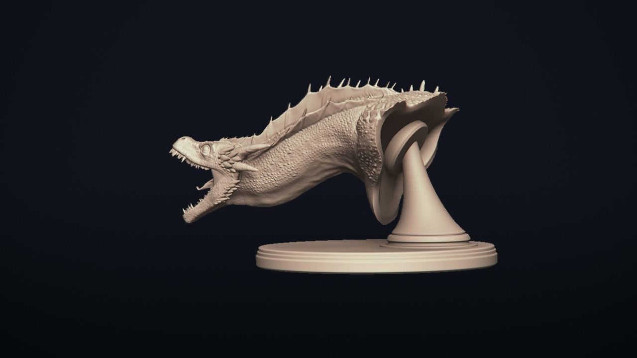 Dragon Bust - Game of Thrones - Drogon - 3D print model_5