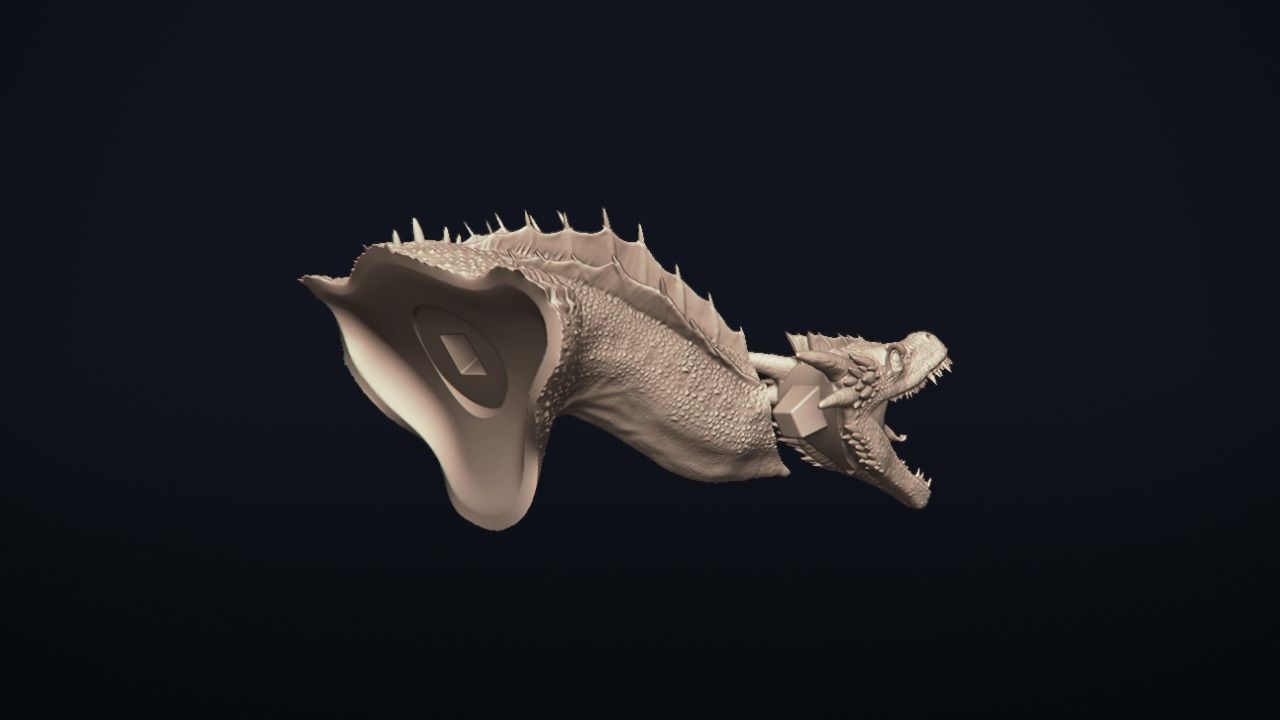 Dragon Bust - Game of Thrones - Drogon - 3D print model_18