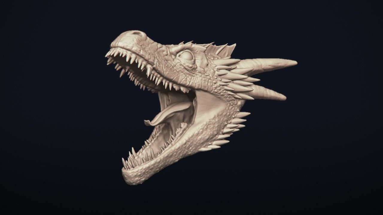 Dragon Bust - Game of Thrones - Drogon - 3D print model_19