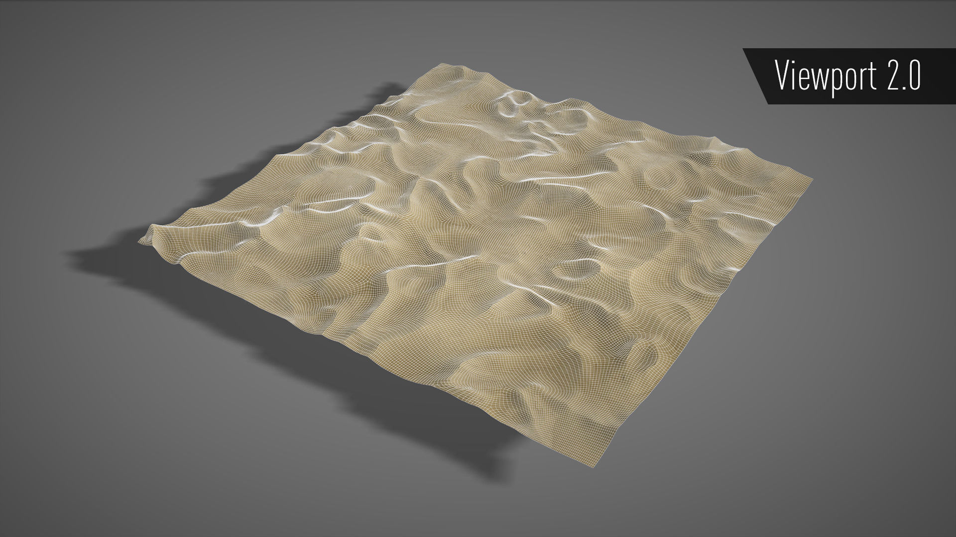 Desert sand Low-poly 3D model_9
