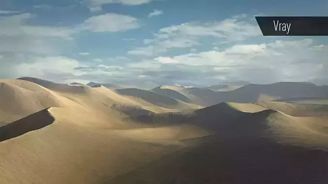 Desert sand Low-poly 3D model