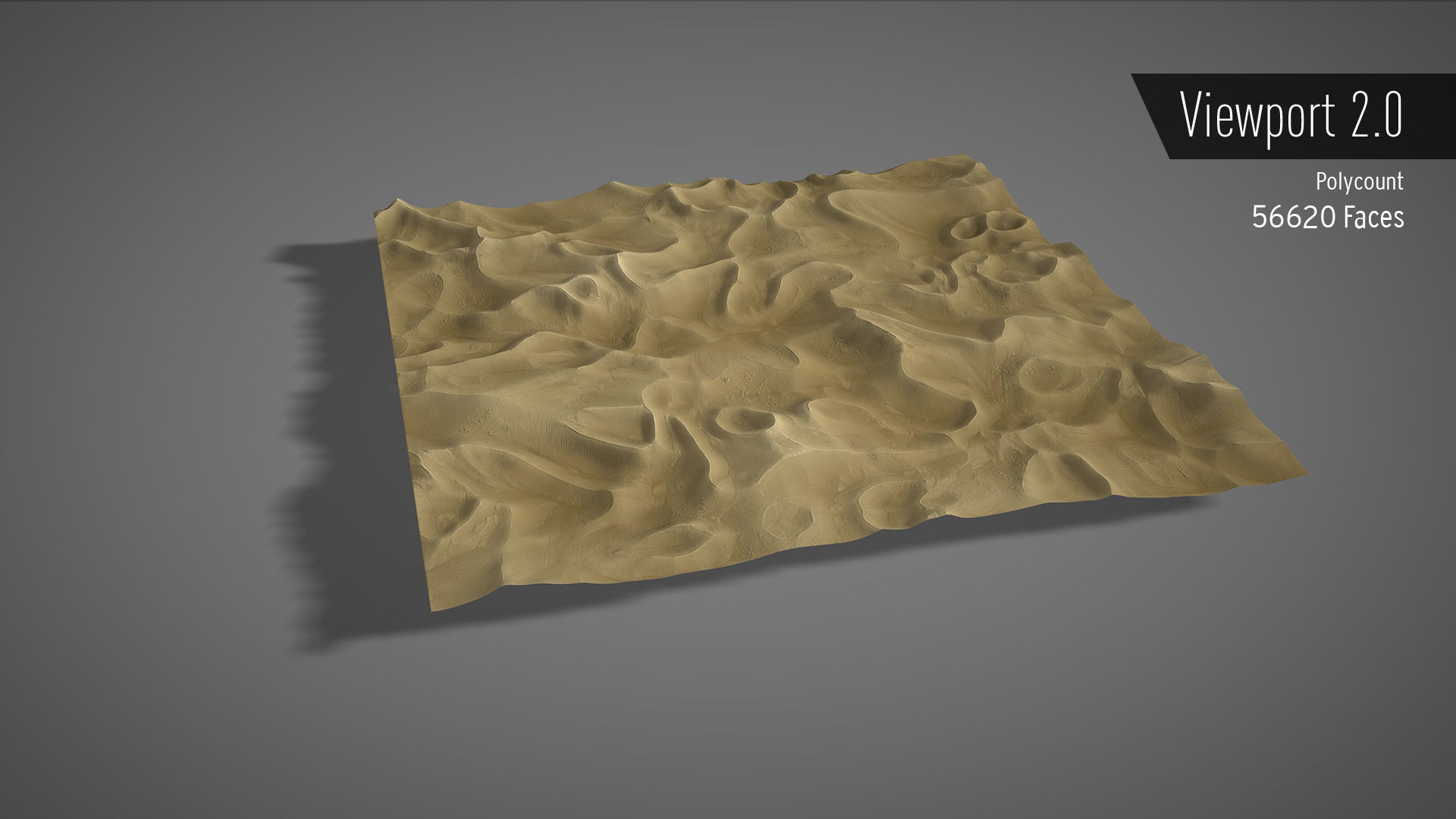 Desert sand Low-poly 3D model_8