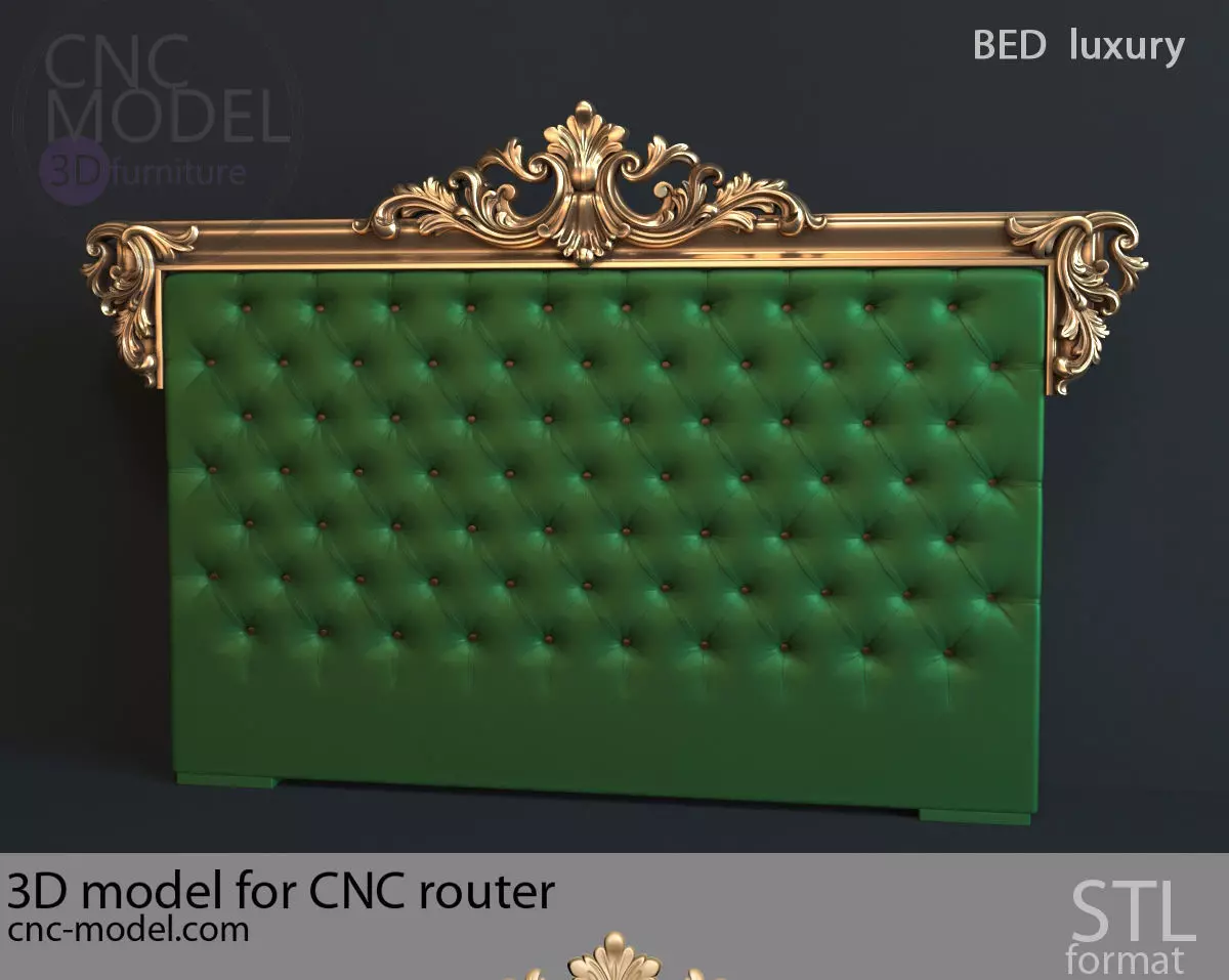 BED luxury for CNC router 3D model_0