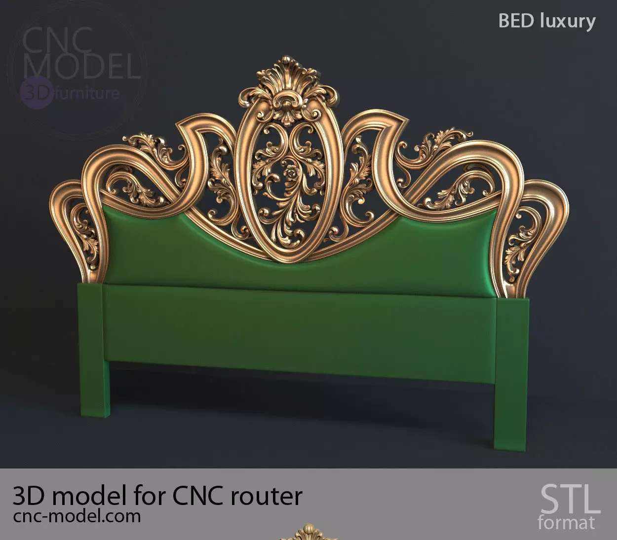 BED luxury for CNC router 3D model_0