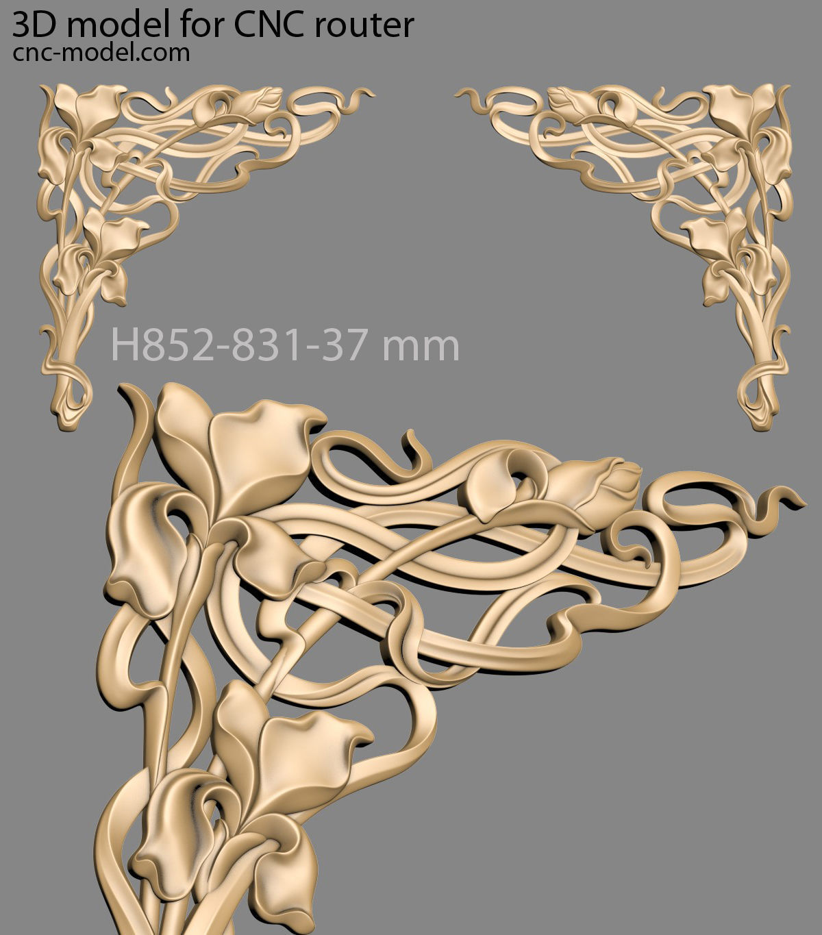 BED luxury for CNC router 3D model_1