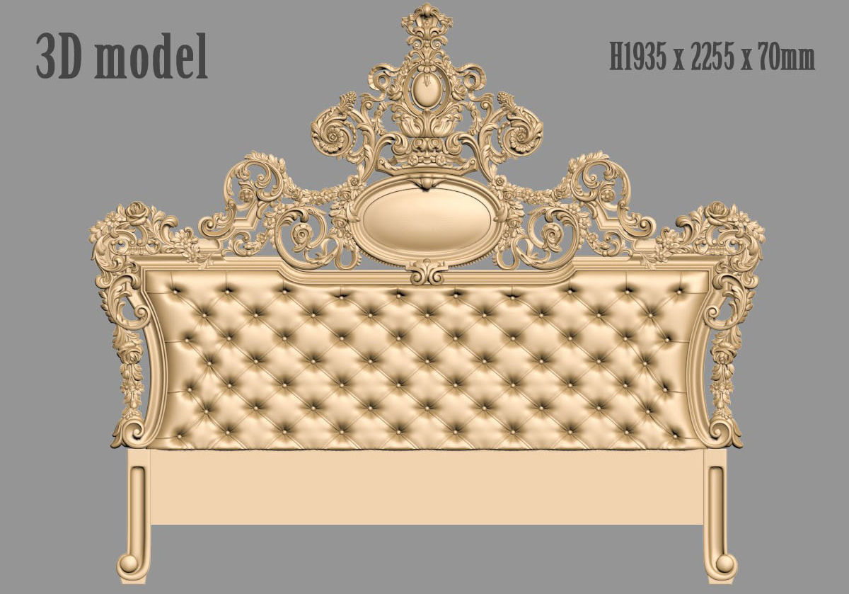 BED luxury for CNC router 3D model_1