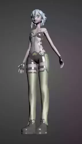 Sinon-SAO female character with hair and leggings