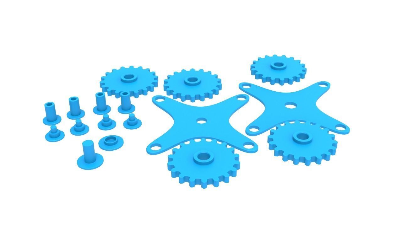 Spinner Gears 3D print model_15