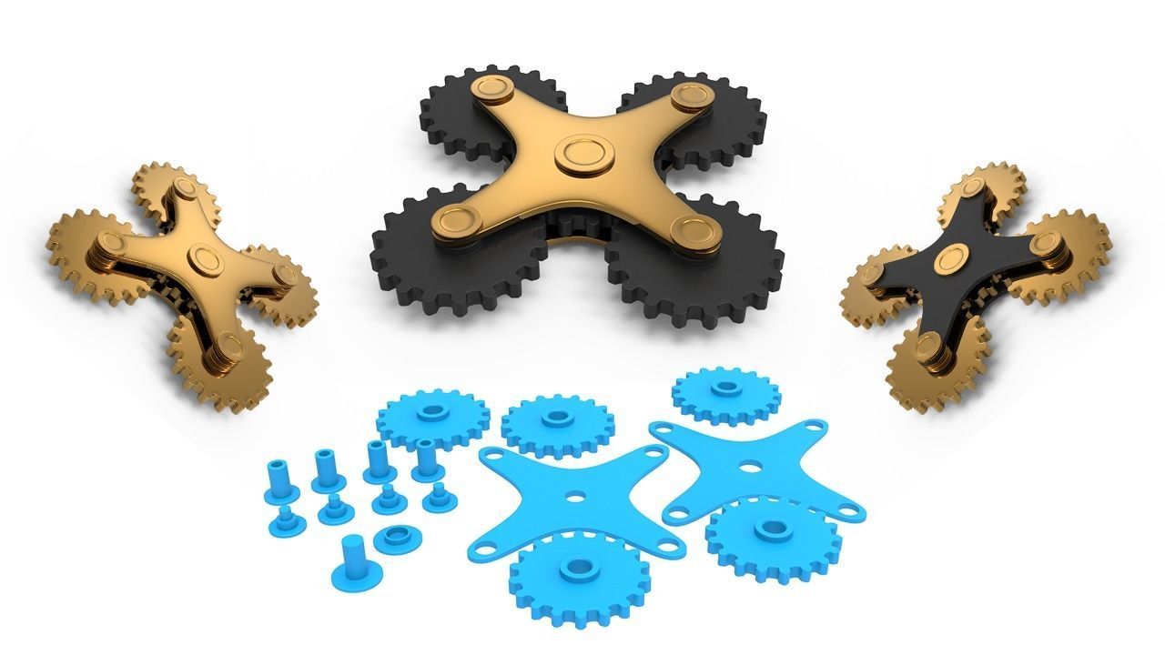 SPINNER GEARS 3D model_2
