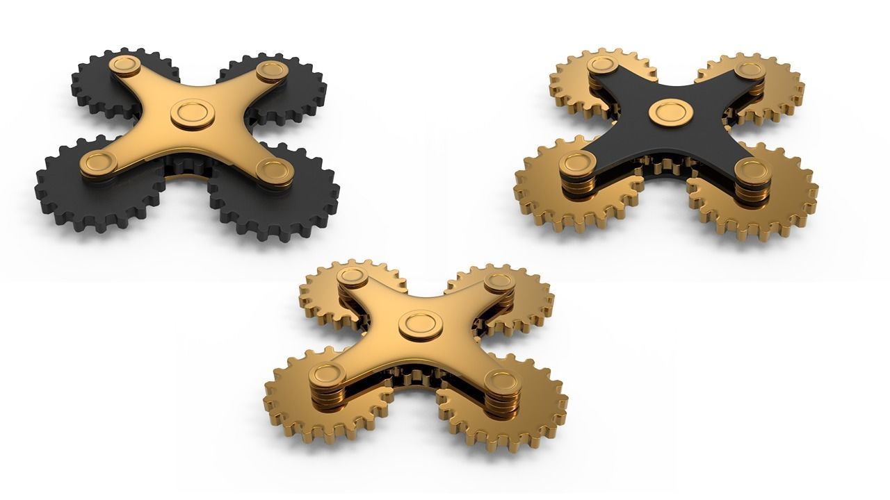 SPINNER GEARS 3D model_1