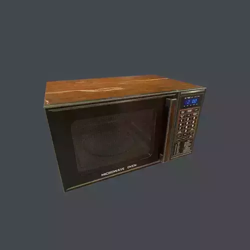 Old Microwave Low-poly 3D model
