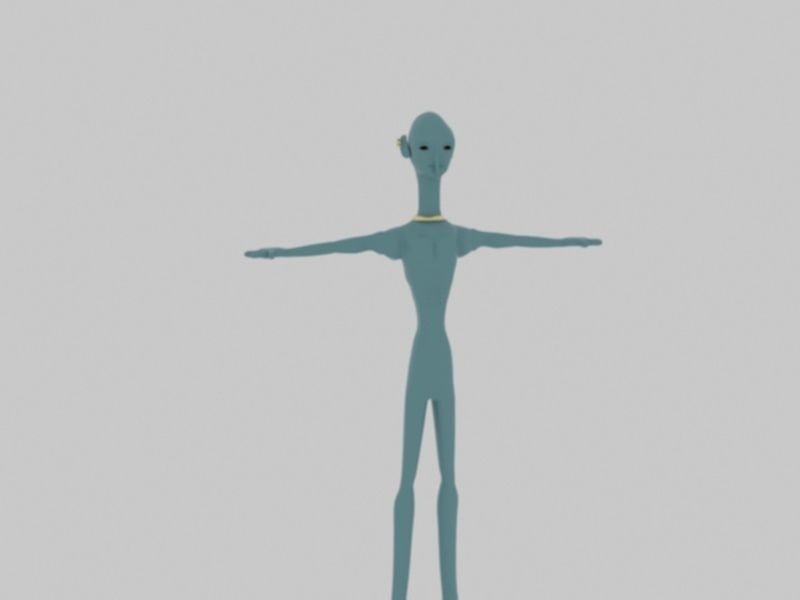 3d cartoon alien character 3D model_1