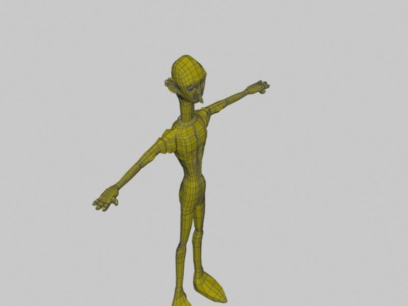 3d cartoon alien character 3D model_6