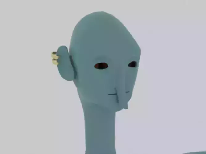 3d cartoon  alien character