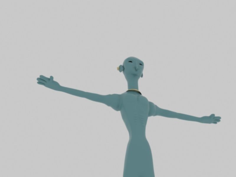 3d cartoon alien character 3D model_3