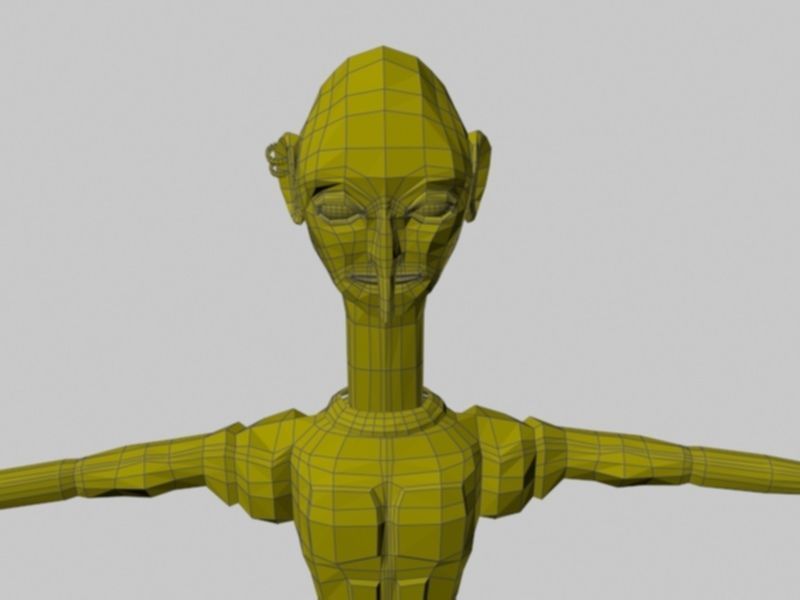3d cartoon alien character 3D model_7