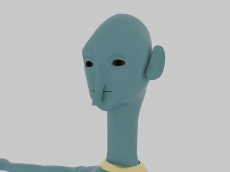 3d cartoon alien character 3D model_5
