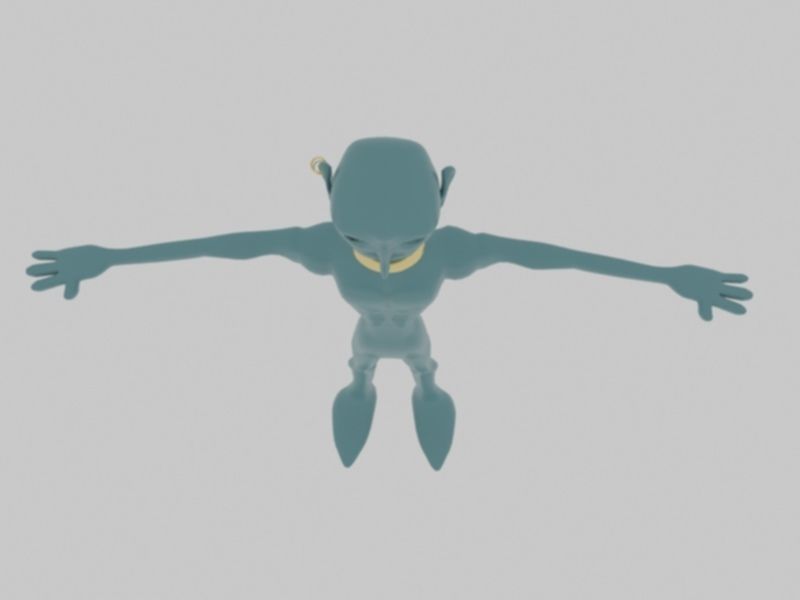 3d cartoon alien character 3D model_4