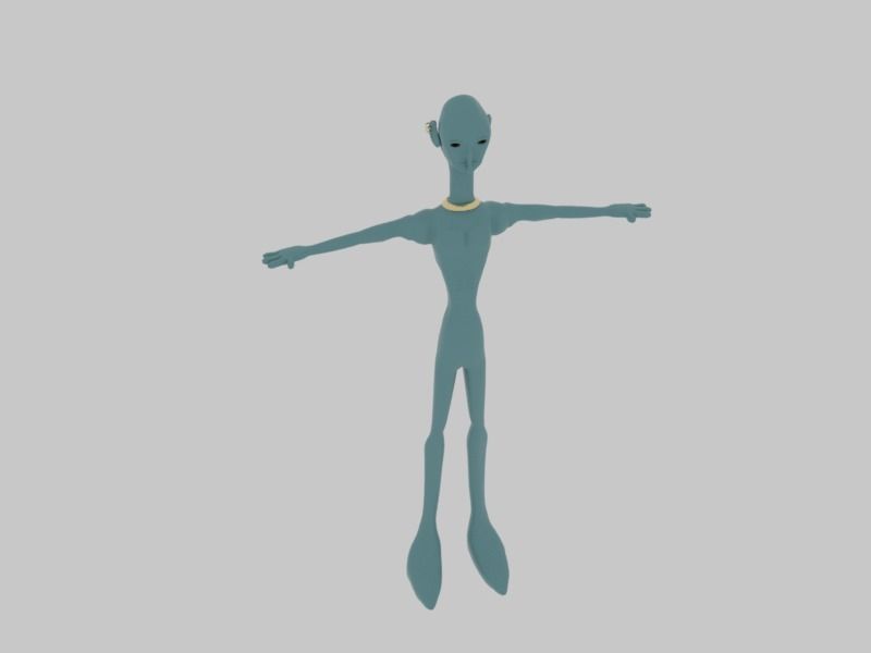 3d cartoon alien character 3D model_10
