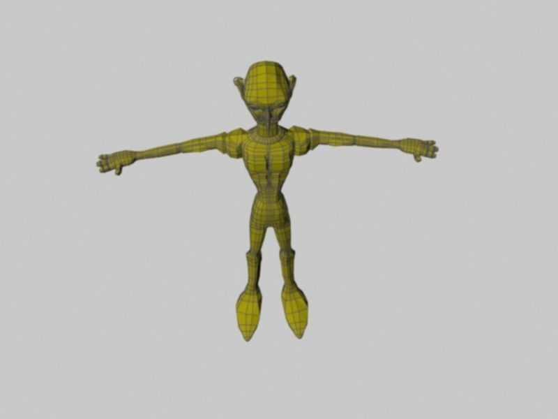 3d cartoon alien character 3D model_9